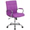 Emma and Oliver Mid-Back Vinyl Executive Swivel Office Chair with Chrome Base and Arms